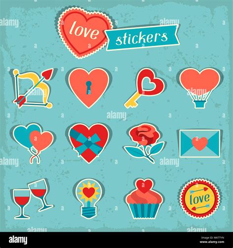 Set Of Valentines And Wedding Icons Design Elements Stock Vector