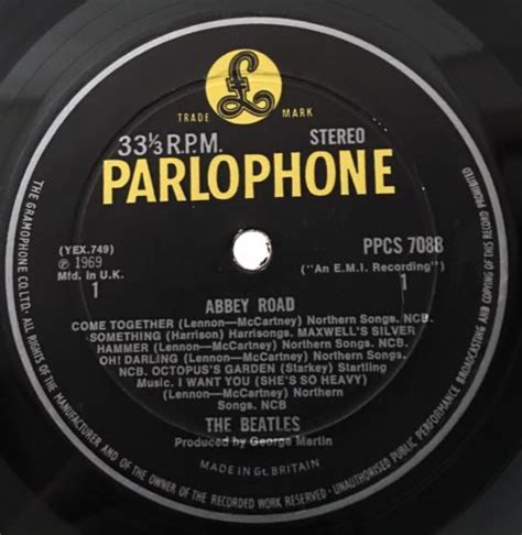 Beatles Abbey Road 1st Parlophone Export Decca Pressed Gold Sticker No