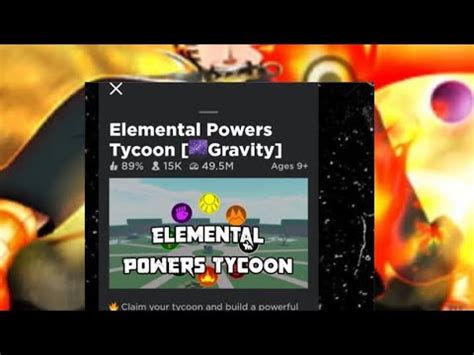 Becoming Naruto In Elemental Powers Tycoon YouTube