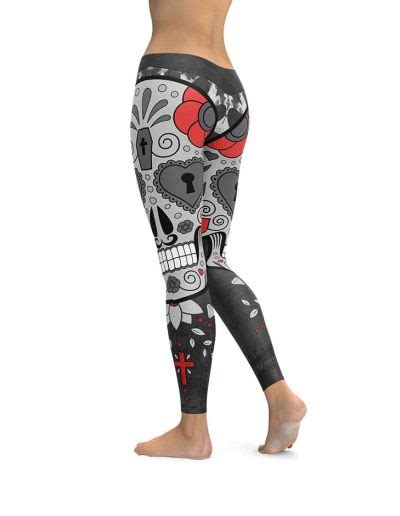 Joker Skull Leggings Action Curves