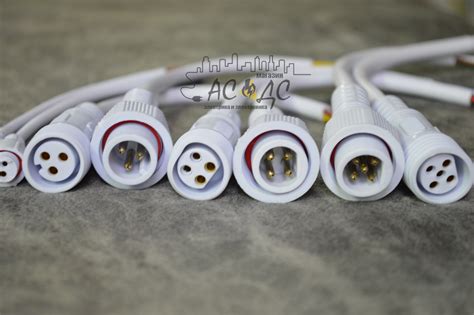 Соединительный кабель (2, 3, 4, 5pin) герметичный (IP67) 2-5х0.5 мм² ...