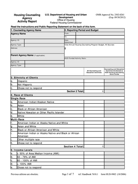 Fillable Hud Form Printable Forms Free Online