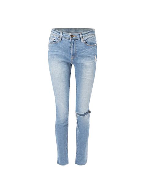 Frame Blue Le Skinny De Jeanne Crop Jeans Grailed