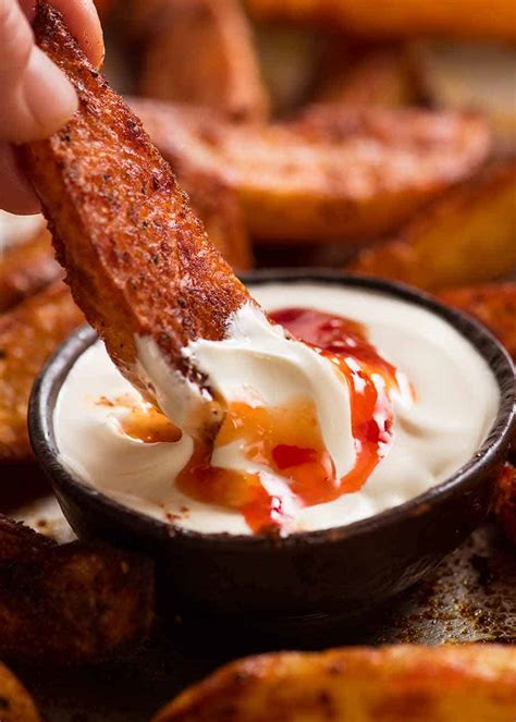 Crunchy Seasoned Baked Potato Wedges Recipetin Eats