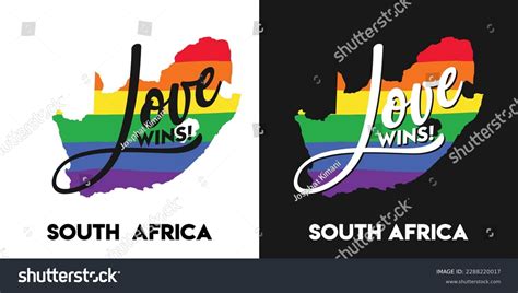 Lgbt Flag Map South Africa Vector Stock Vector (Royalty Free ...