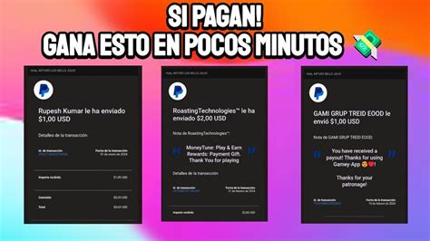 CONFIABLES 3 APPS PARA GANAR DINERO RAPIDO A PAYPAL 2024 PRUEBAS DE