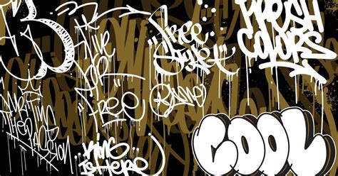 Abstract Graffiti Art Background With Scribble Throw Up And Tagging