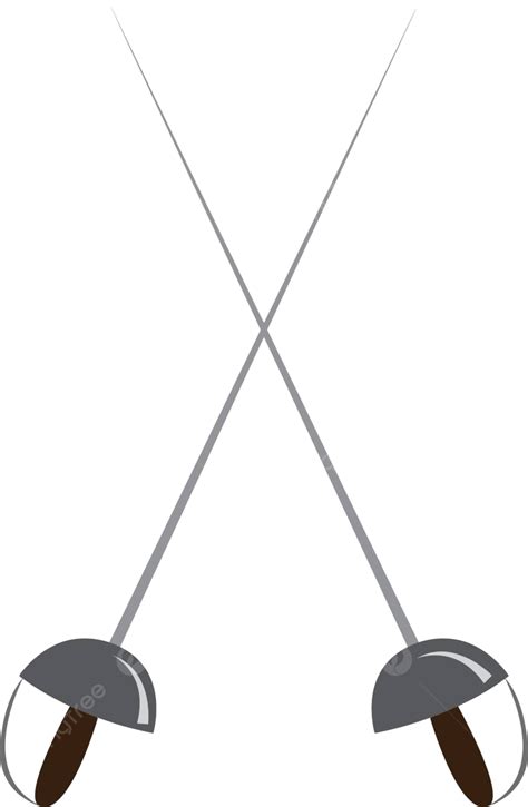 Fencing Swords Crossed Fencing Equipment Concept. Crossed Swords And