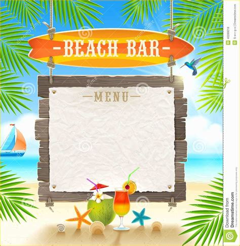 Beach Menu Template