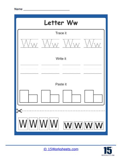 Letter W Worksheets - 15 Worksheets.com