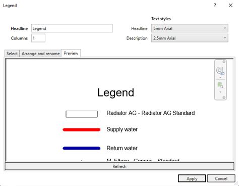 Creating Legend Knowledge Base Revit Linear