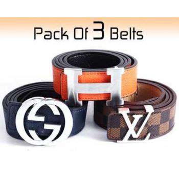 1 Pack Of 3 Belts Hermes Gucci Louis Vuitton in Pakistan | Hitshop.pk