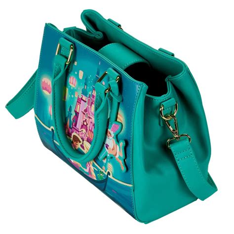 Tangled Rapunzel Castle Glow In The Dark Crossbody Bag By Loungefly