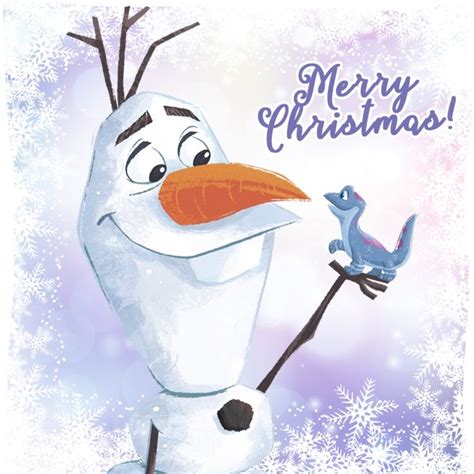 Christmas card Olaf and Bruni Frozen 2 | Hand drawn christmas cards ...