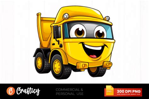 Yellow Dumper Happy Face Clipart Design Graphic By Crafticy Creative