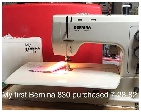 My First Bernina 830 With The Red Case Is Now 36 Years Old WeAllSew