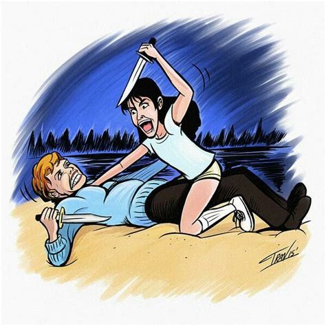 Angela Baker Sleepaway Camp Vs Pamela Voorhees Horror Movie Art