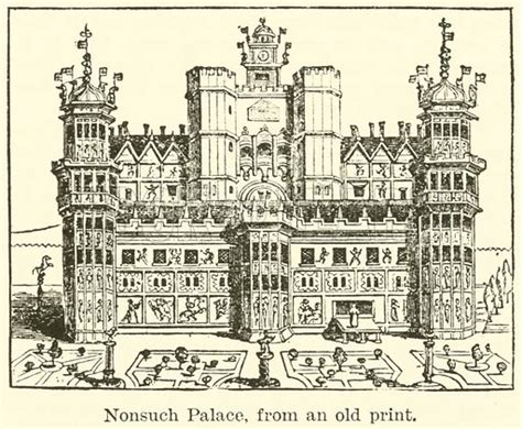 Nonsuch Palace, from an Old Print stock image | Look and Learn