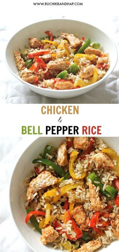 Chicken Bell Pepper Rice Ruchik Randhap Recipe Stuffed Peppers