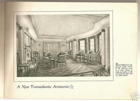 MV BRITANNIC Interior Views White Star Line 1930 | #17790269