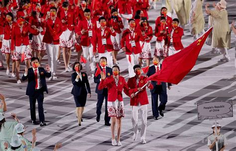 加油！中国红！东京奥运会开幕式中国奥运代表团入场高清图集