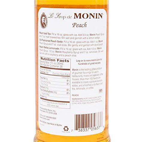 Monin Peach Syrup 750ml Pricepulse