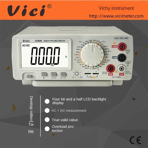 Vici Digital Multimeter Vc Bench Top True Rms Dcv Acv Dca Aca