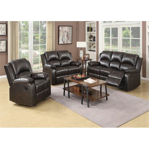 Hokku Designs Weirsky 3 Piece Vegan Leather Living Room Set Wayfair