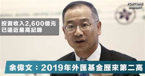 【外匯基金】余偉文：2019年外匯基金投資收入初步更新至2600億元，為歷來第二高。 Fortune Insight