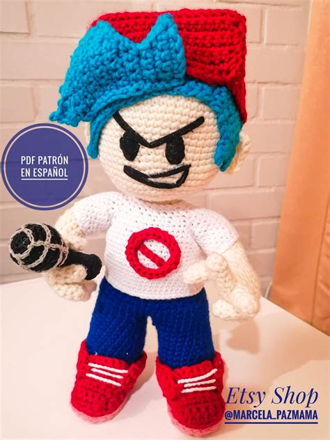 Fnf Plush Pattern Amigurumi Boyfriend From Friday Night Funkin FNF in ...