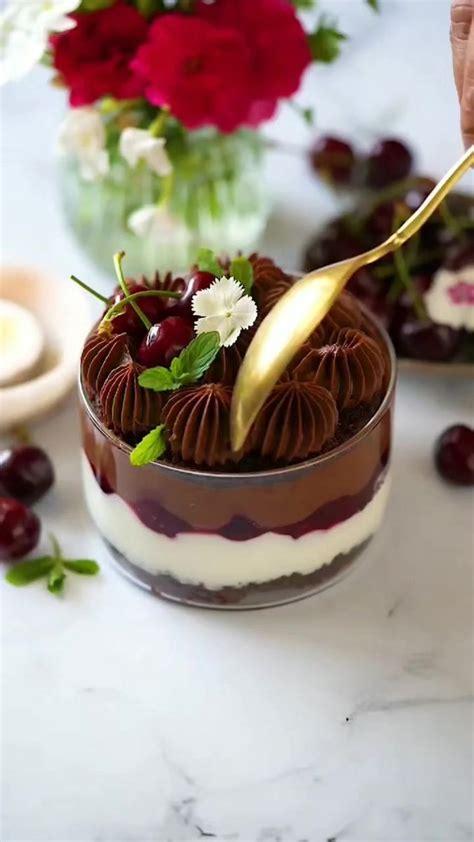 Eggless Black Forest Trifles Egglessdessert Blackforesttrifle