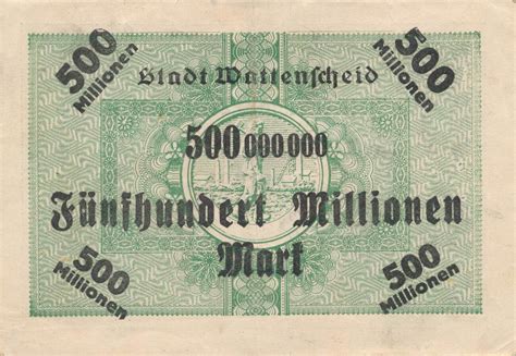 Deutsches Reich Deutschland Millionen Mark Notgeldschein