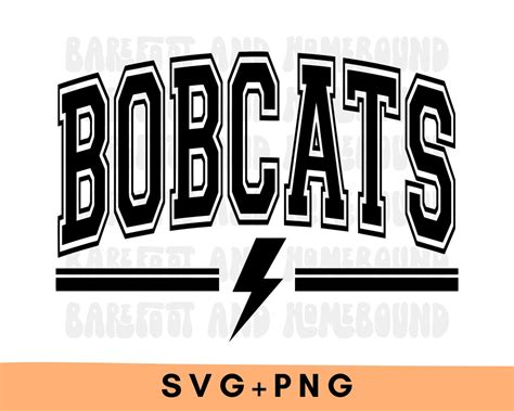 Varsity Bobcats Svg Bobcats Mascot Svg Bobcats Lightning Mascot Svg