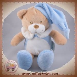 MES PETITS CAILLOUX SOS DOUDOU OURS BEIGE CORPS BLEU BONNET Boutique