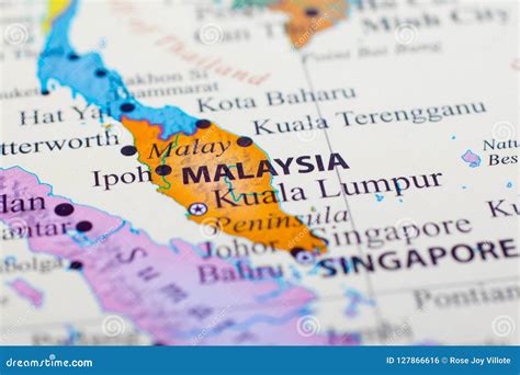 Map of Malaysia stock photo. Image of city, lumpur, south - 127866616