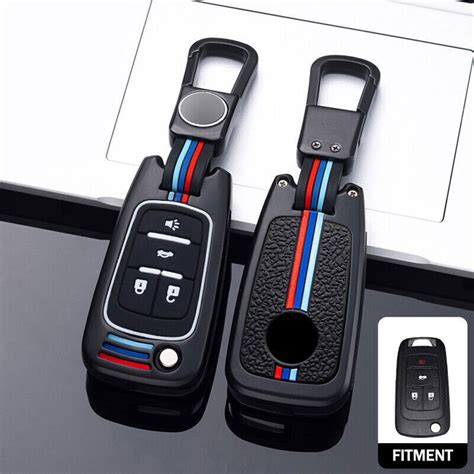 Buttons Zinc Alloy Silicone Car Key Fob Case Cover For Chevrolet