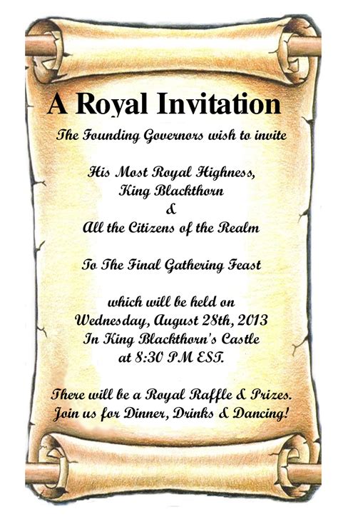 A Royal Invitation! | Stratics Community Forums