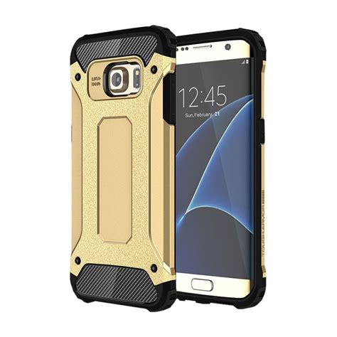 Samsung Galaxy S7 Edge Hybrid Hardcase Hülle Slim Design Gold