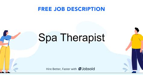 Spa Therapist Job Description - Jobsoid