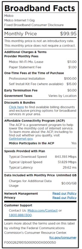 How Can I View The Label For Internet Services In My Area