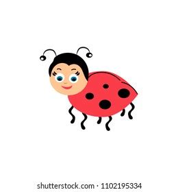 Ladybugs Cute Characters Set Ladybirds Three Stock Vector Royalty Free