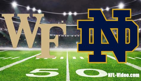 Wake Forest vs Notre Dame Football Week 12 2023 Full Game Replay NCAA ...