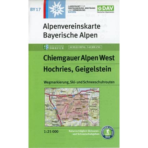 Dav Alpenvereinskarte Bayerische Alpen Chiemgauer Alpen West