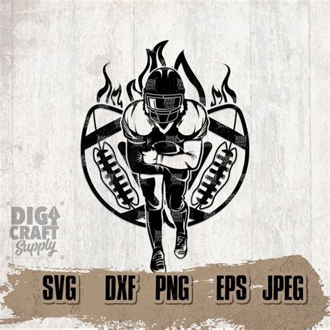 Football Player Svg 2 Football Player Png Football Cutfile Football