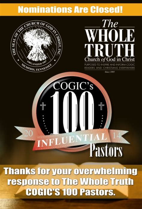 100 Most Influential Pastors - The Whole Truth Magazine