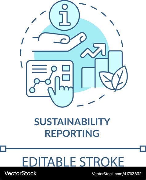 Sustainability Reporting Turquoise Concept Icon Vector Image