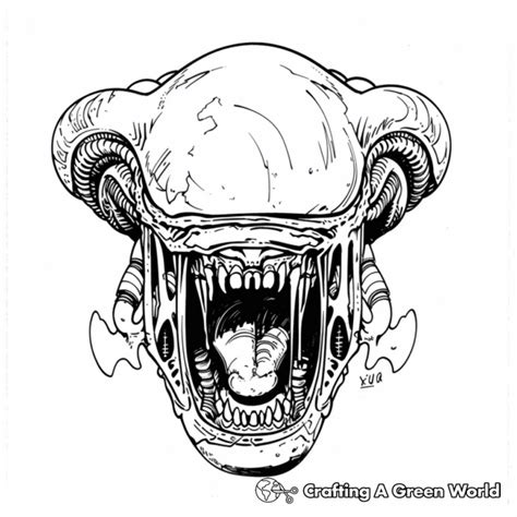 Alien Xenomorph Coloring Pages Free Printable