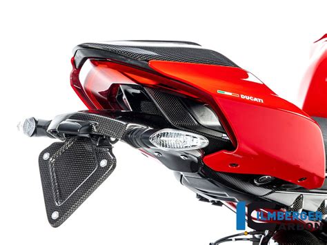 Nho Dpv G K Porta Targa Corto Carbonio Lucido Ilmberger Ducati