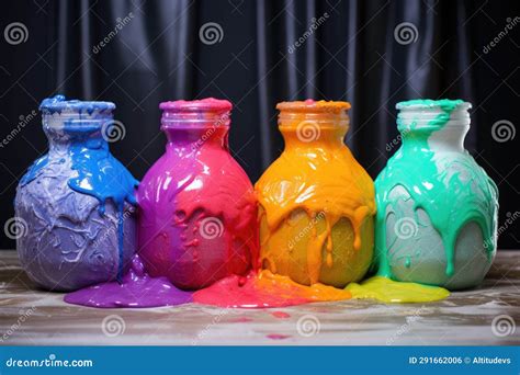 Homemade Slime in Different Colors and Textures Stock Photo - Image of ...