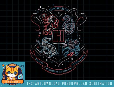 Harry Potter Hand Drawn Hogwarts Shield Png Sublimate Digi Inspire